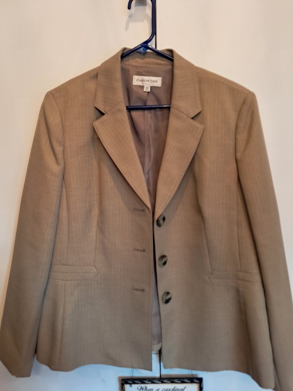 Evan Picone Beige Tailored Blazer